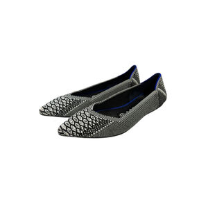 Women’s Rothy’s The Point Pointed Flats Black & White Python Slip Ons